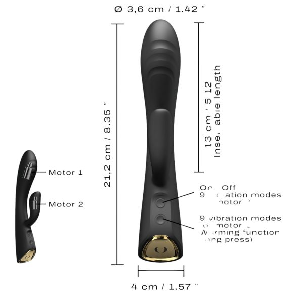 Dorcel Flexi Rabbit - Warming Black Clitoral Vibrator