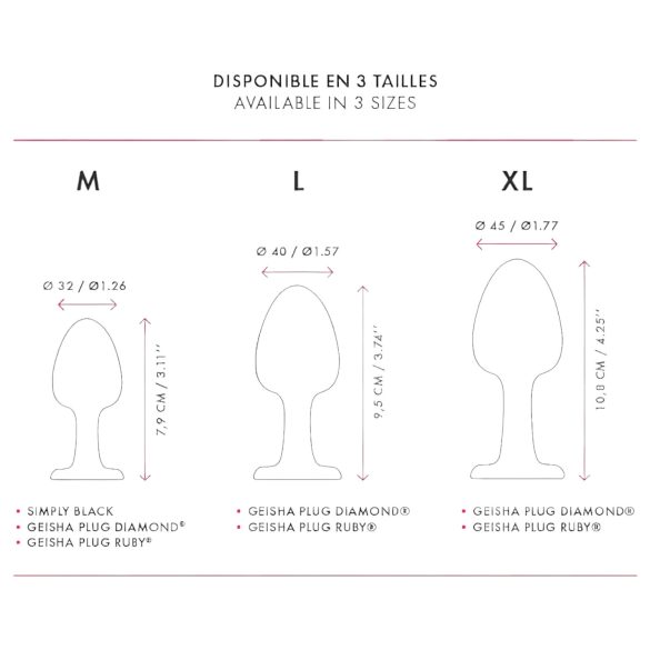 Dorcel Geisha M Beaded Anal Plug (Black)