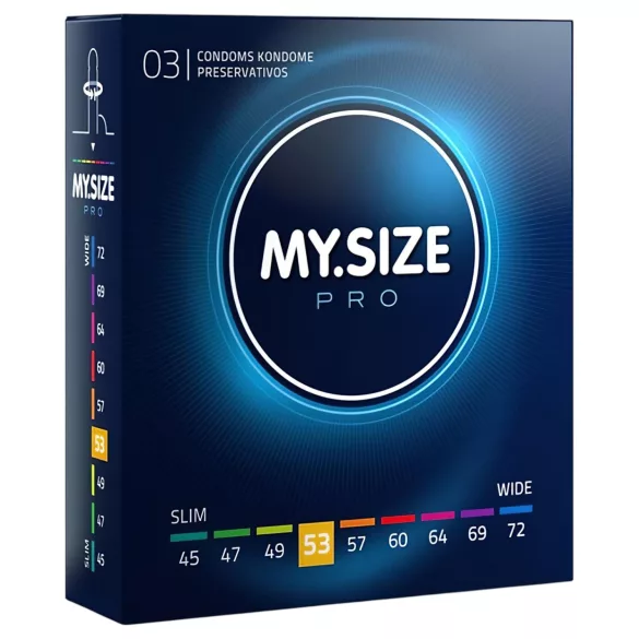 My.Size PRO - custom‑fit condoms - 53 mm (3 pcs)