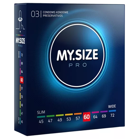 My.Size PRO - custom‑fit condoms - 60 mm (3 pcs)