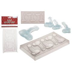 Novelty Ice Cube Tray - Fun Phallic Design (Transparent)