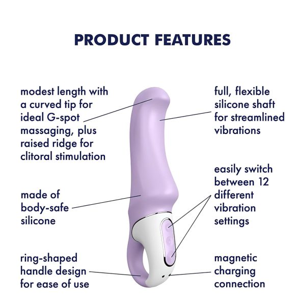 Satisfyer Charming Smile - Waterproof Rechargeable G-Spot Vibrator (Purple)