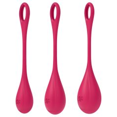 Satisfyer Yoni Power 1 - Red Geisha Ball Set (3-Piece)