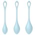 Satisfyer Yoni Power 2 - Geisha Ball Set - Blue (3 Piece Set)