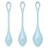 Satisfyer Yoni Power 2 - Geisha Ball Set - Blue (3 Piece Set)