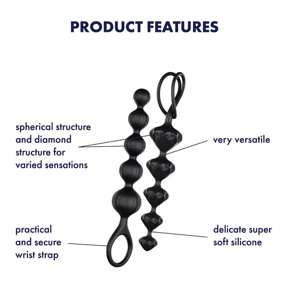 Satisfyer Love Beads - Black Beaded Anal Set