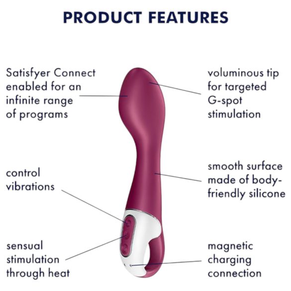 Satisfyer Hot Spot - Rechargeable Warming G-Spot Vibrator (Red)