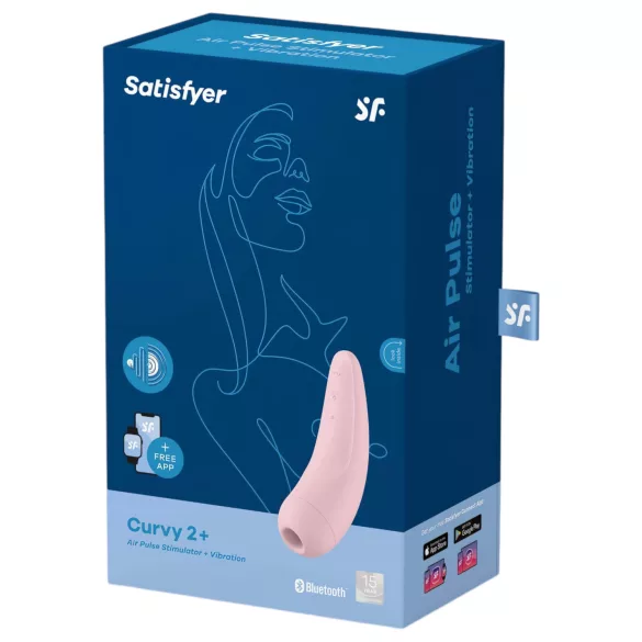 Satisfyer Curvy 2+ - Smart Air Pulse Clitoral Stimulator (Pink)
