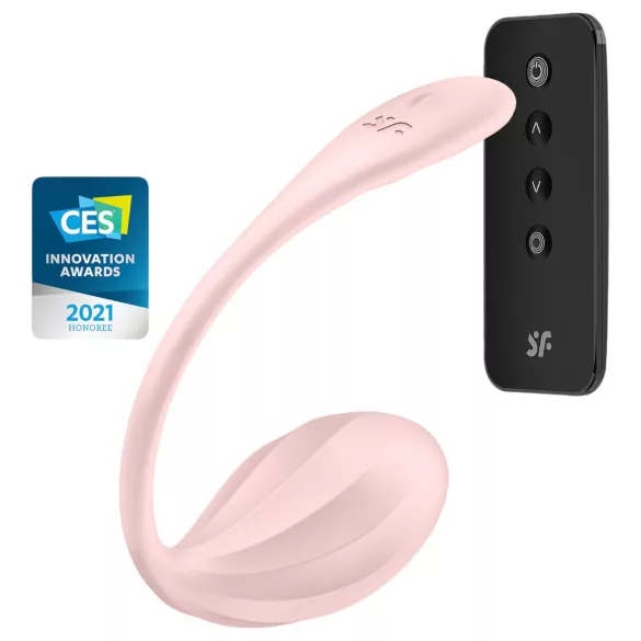 Satisfyer Ribbed Petal - wearable remote-controlled vibrating egg (pink)