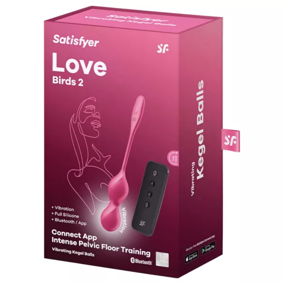Satisfyer Love Birds 2 - App-controlled vibrating Kegel ball (pink)
