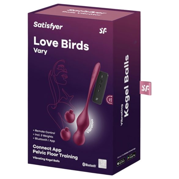 Satisfyer Love Birds Vibe - Smart, Adjustable Kegel Ball (Red)