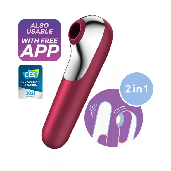 Satisfyer Dual Love - Smart Red Vibrator for G-Spot & Clitoral Pleasure