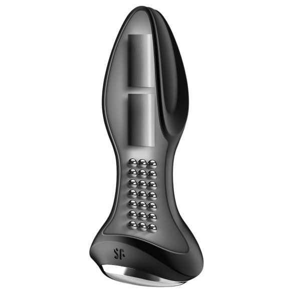 Satisfyer Rotator Plug 2 - Beaded Anal Vibrator (Black)