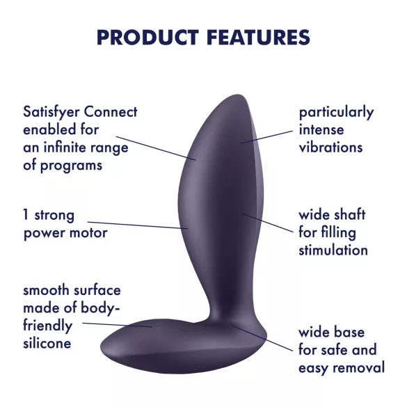 Satisfyer Power Plug - App-controlled anal vibrator (purple)