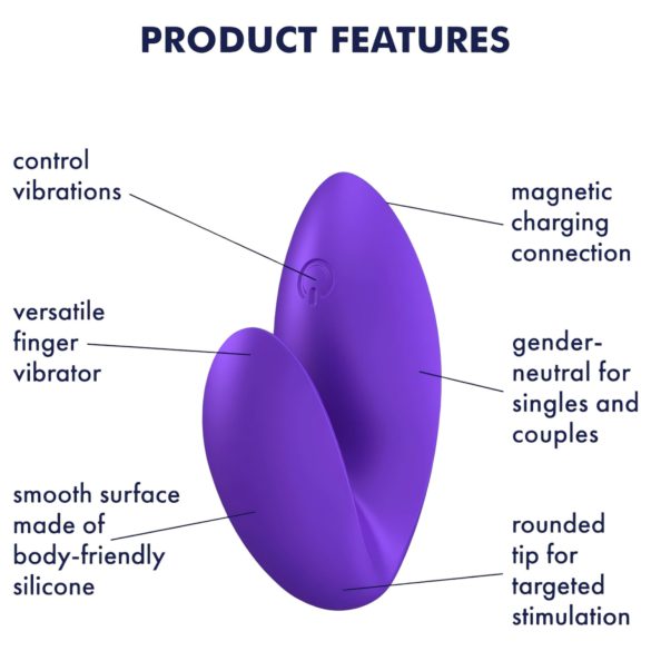 Satisfyer Love Riot - Rechargeable, Waterproof Finger Vibrator (Purple)