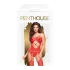 Penthouse Hot Nightfall - Wavy Open Net Set (Red) - XL