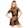 Penthouse Poison Cookie - Lace Dress, Thong & Hair Accessory Set (Black)