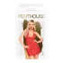 Penthouse Bedtime Story - Nightgown & Thong Set (Red)