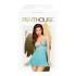 Penthouse Bedtime Story - Chemise & Thong (Turquoise) - L/XL