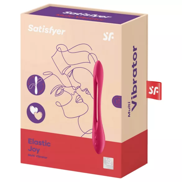 Satisfyer Elastic Joy - Red Rechargeable Flexible Couple's Vibrator