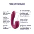 Satisfyer Sunray - Rechargeable, Dual-Action Air Pulse Vibrator (Red)