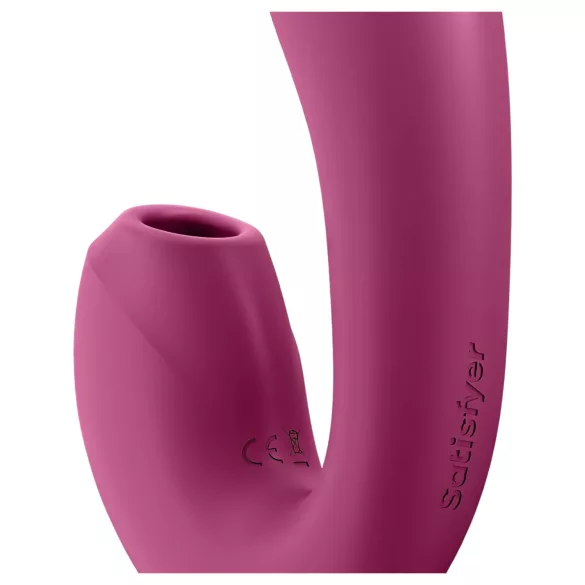 Satisfyer Sunray - rechargeable, air-pulse 2‑in‑1 vibrator (red)