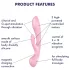 Satisfyer Triple Oh - Rechargeable Pink Vibrator with Clitoral Arm