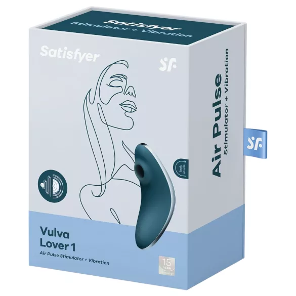 Satisfyer Vulva Lover 1 - Rechargeable Air Pulse Clitoral Vibrator (Blue)