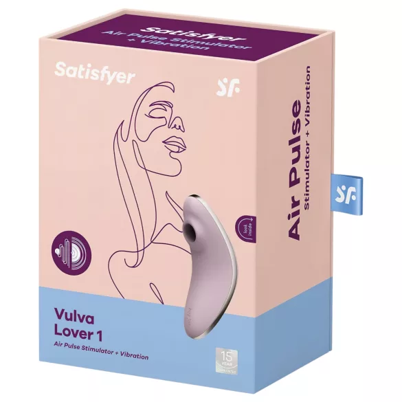 Satisfyer Vulva Lover 1 - Air Pulse Clitoral Vibrator (Violet)