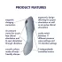 Satisfyer Curvy Trinity 3 - air‑pulse 2‑in‑1 vibrator (grey)