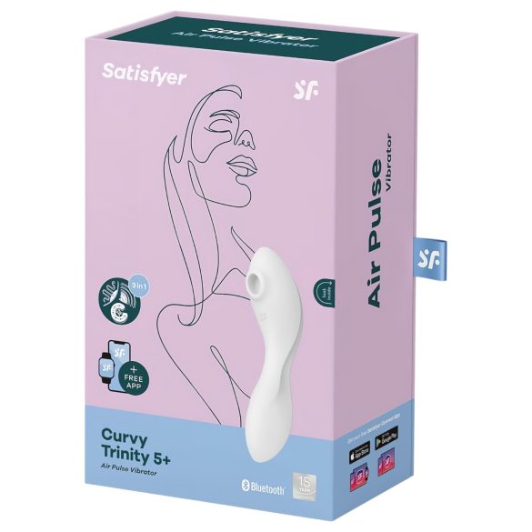 Satisfyer Curvy Trinity 5+ - Smart 2-in-1 Vibrator (White)