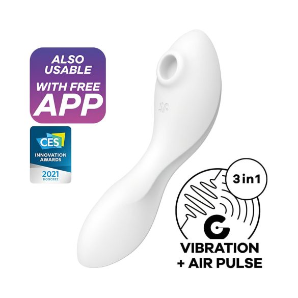 Satisfyer Curvy Trinity 5+ - Smart 2-in-1 Vibrator (White)