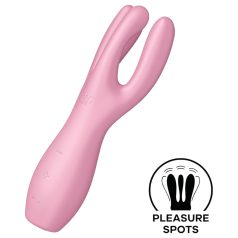   Satisfyer Threesome 3 - Rechargeable Clitoral Vibrator (Pink)