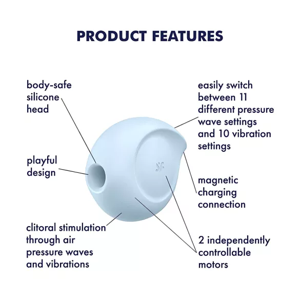 Satisfyer Sugar Rush - Air-Pulse Clitoral Vibrator (Blue)