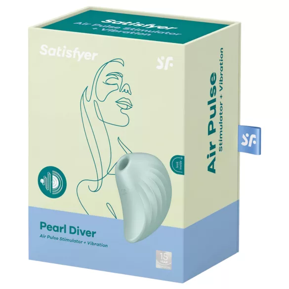 Satisfyer Pearl Diver - Air Pulse Clitoral Vibrator (Mint)