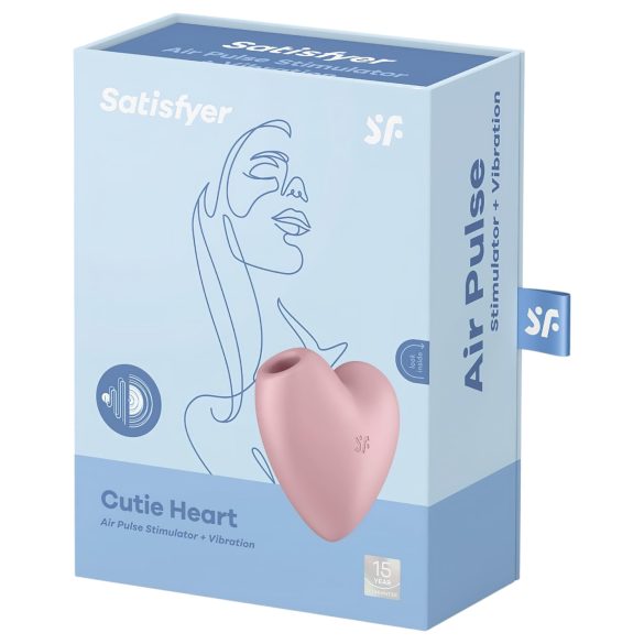 Satisfyer Cutie Heart - Pink Rechargeable Air-Pulse Clitoral Vibrator