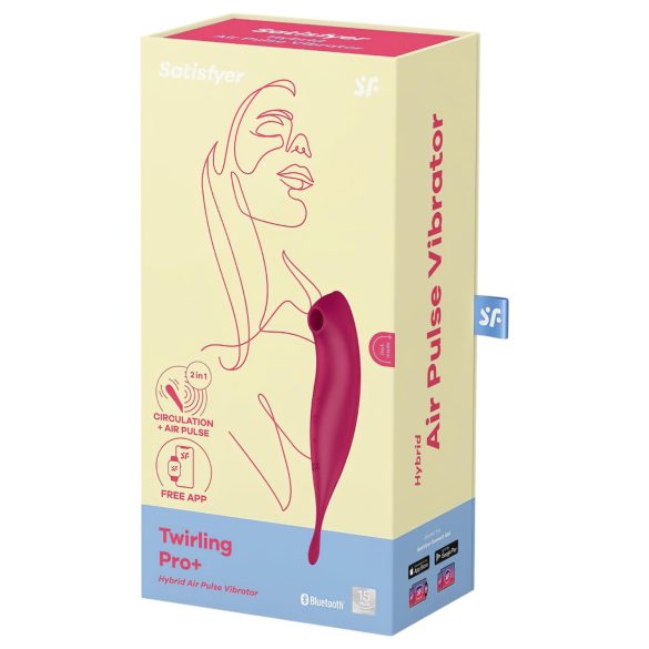 Satisfyer Twirling Pro - Smart 2-in-1 Clitoral Vibrator (Red)