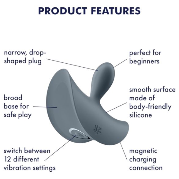 Satisfyer Booty Beginner 2 - Grey Anal Vibrator for Newbies