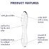 Satisfyer Dazzling Crystal 1 - Dual-Ended Glass Dildo (Clear)