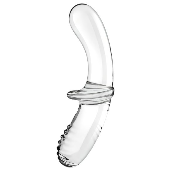 Satisfyer Double Crystal - Double-Ended Glass Dildo (Clear)