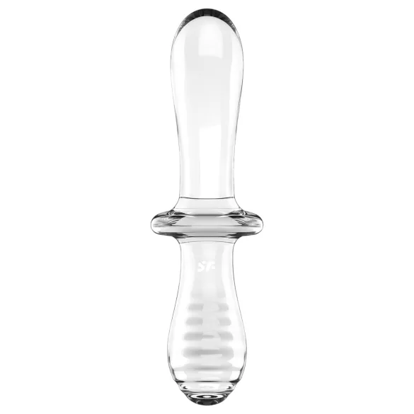 Satisfyer Double Crystal - Double-Ended Glass Dildo (Clear)