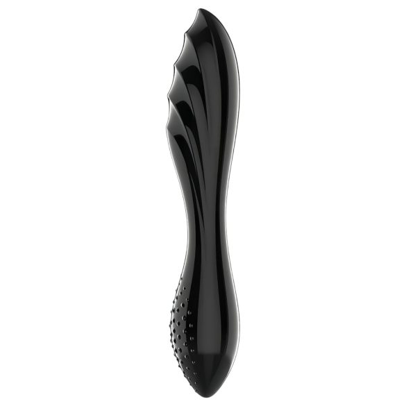 Satisfyer Dazzling Crystal 1 - Dual-Ended Glass Dildo (Black)