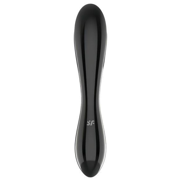 Satisfyer Dazzling Crystal 1 - Dual-Ended Glass Dildo (Black)