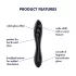 Satisfyer Dazzling Crystal 1 - Dual-Ended Glass Dildo (Black)