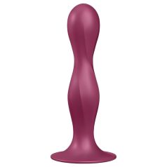 Satisfyer Double Ball-R - Weighted Suction Cup Dildo (Red)