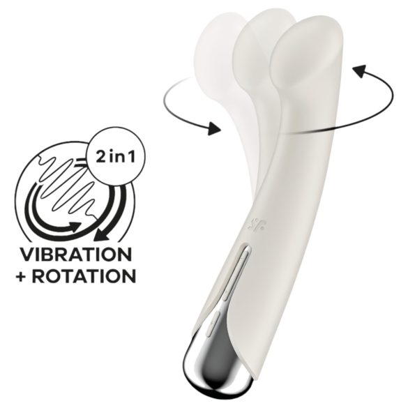 Satisfyer Spinning G-Spot 1 - Rotating Head G-Spot Vibrator (Beige)