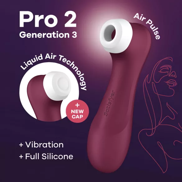 Satisfyer Pro 2 Gen3 - rechargeable air-pulse clitoral stimulator (red)