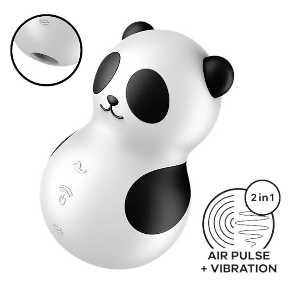 Satisfyer Pocket Panda - Air-Pulse Clitoral Stimulator (Black)