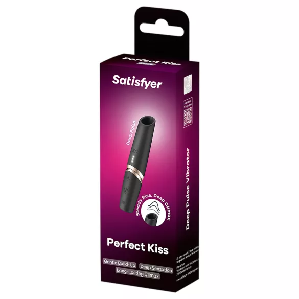 Satisfyer Perfect Kiss - Lipstick Vibrator (Black)