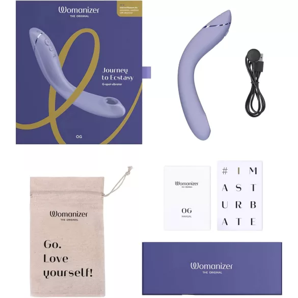Womanizer OG - Rechargeable 2in1 Airwave G-Spot Vibrator (Purple)